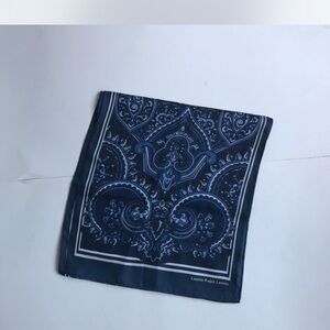 Vintage Ralph Lauren Silk Navy long Scarf